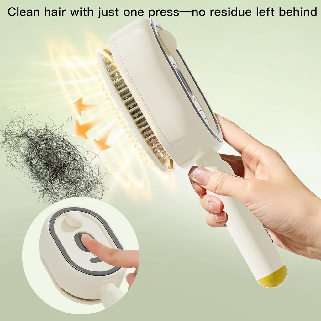 Electric Spray Air Cushion Massage Hair Brush, 2026 Electric Steaming Hair Straightener Brush, Rechargeable Detangling Steam Brushs For Hairs