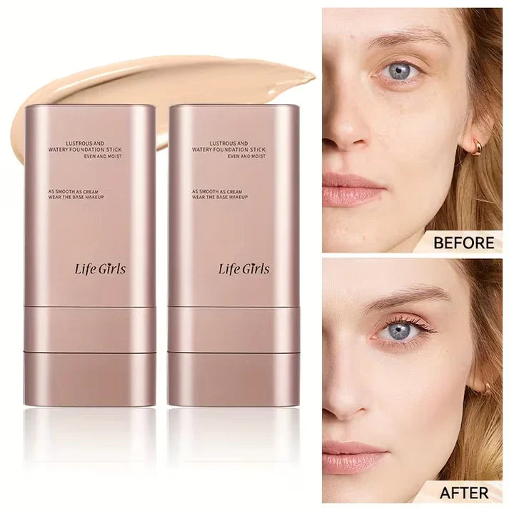 2-in-1 Dual-Ended Concealer & Foundation Stick – Full Coverage, Hydrating Makeup